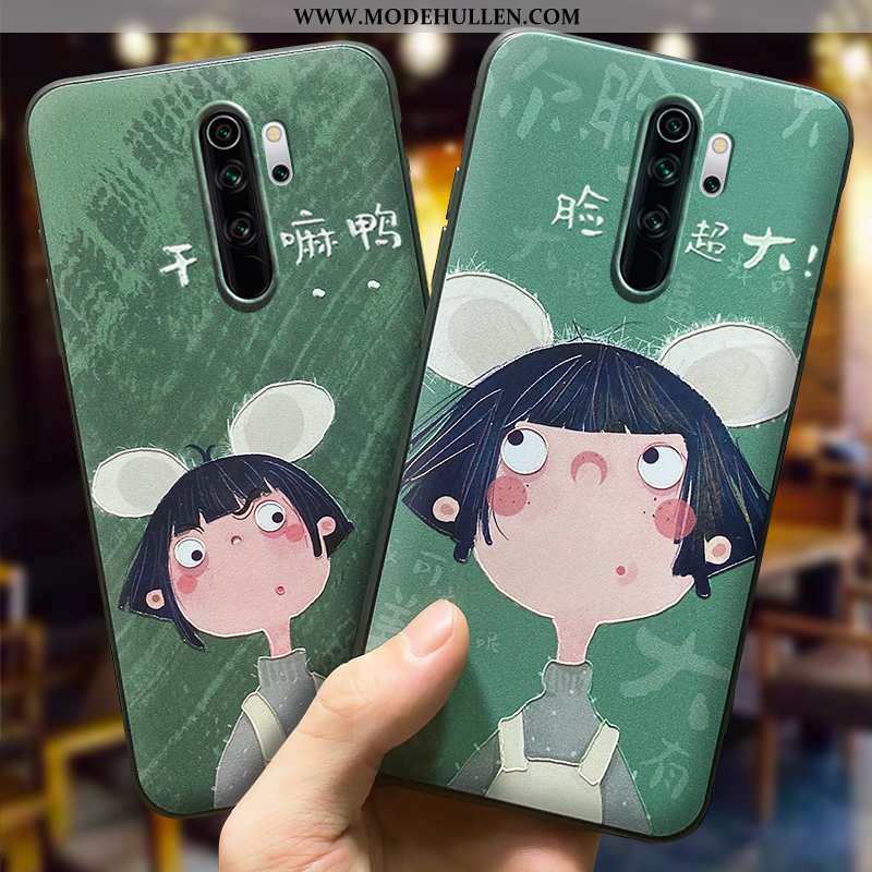 Hülle Xiaomi Redmi 9 Silikon Schutz Trend Rutschfest Weiche Handy Karikatur Grün