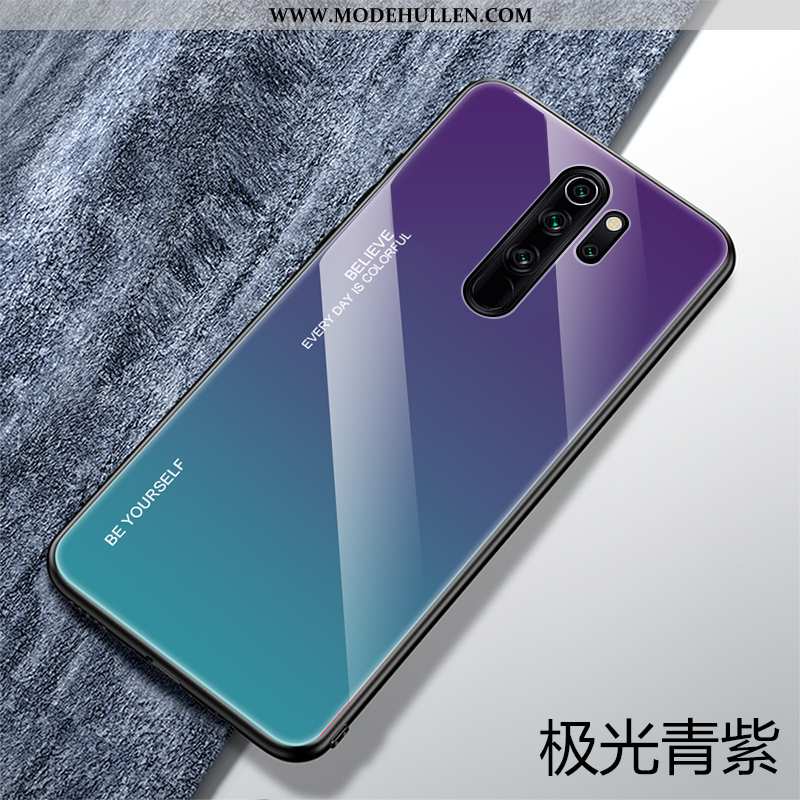 Hülle Xiaomi Redmi 9 Trend Weiche Rot Liebhaber Persönlichkeit Case Glas Dunkelblau