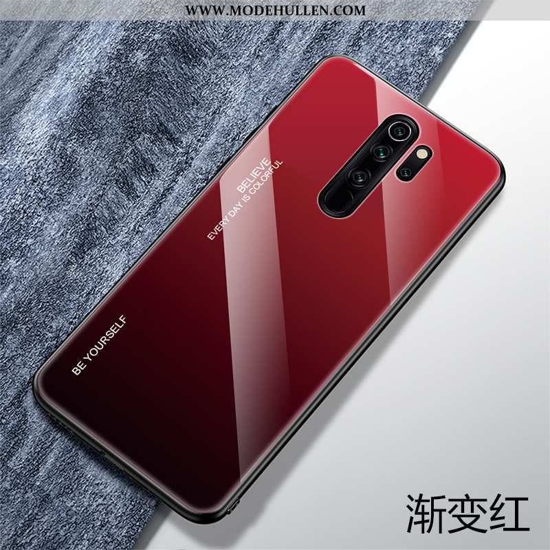 Hülle Xiaomi Redmi 9 Trend Weiche Rot Liebhaber Persönlichkeit Case Glas Dunkelblau