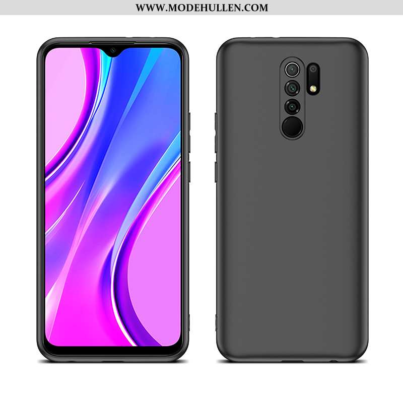 Hülle Xiaomi Redmi 9 Weiche Silikon Schwarz Anti-sturz Schutz Rot Handy