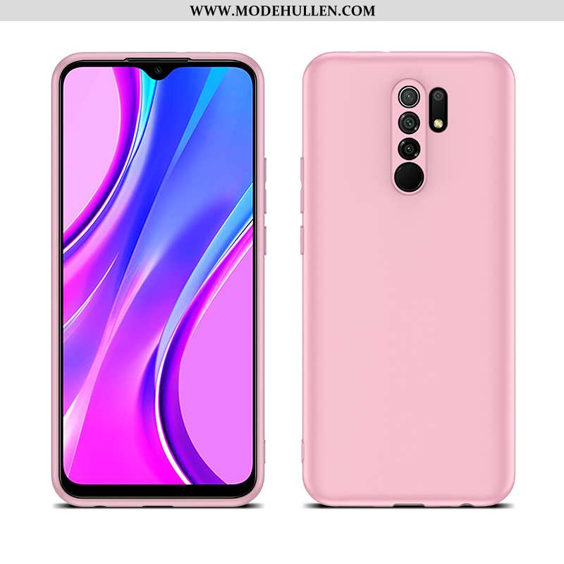 Hülle Xiaomi Redmi 9 Weiche Silikon Schwarz Anti-sturz Schutz Rot Handy