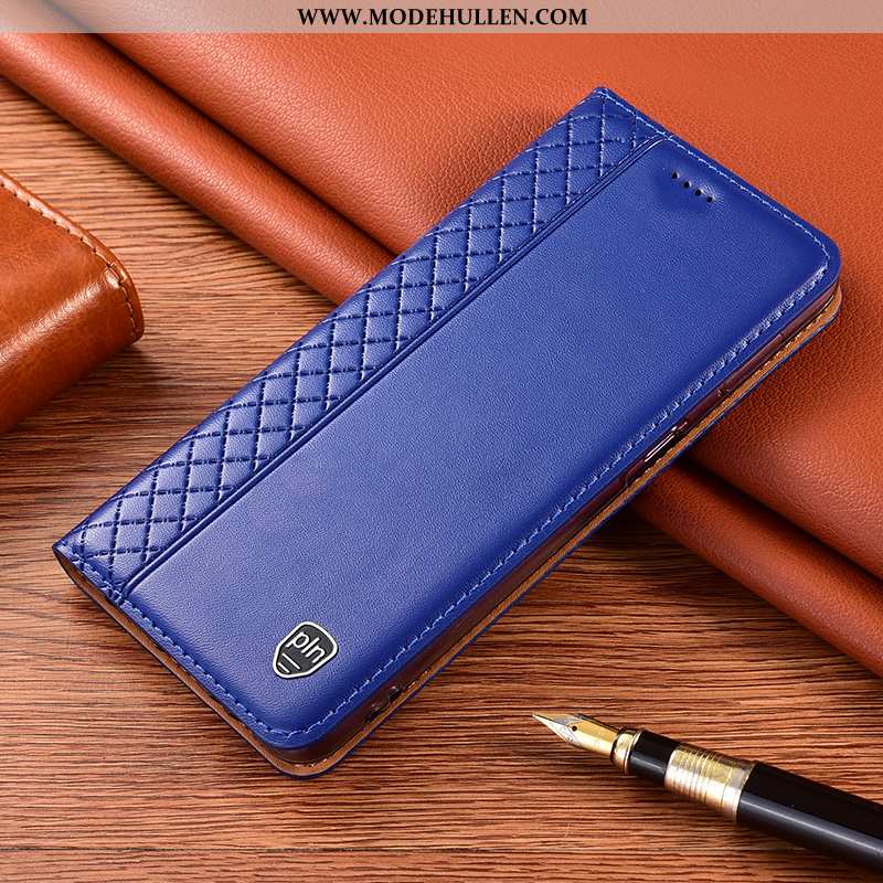 Hülle Xiaomi Redmi 9a Echt Leder Schutz Case Folio Mini Handy Rote