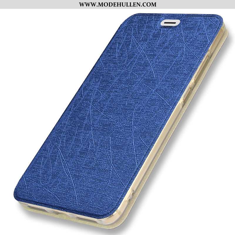 Hülle Xiaomi Redmi 9a Schutz Lederhülle Weiche Handy Folio Case Blau