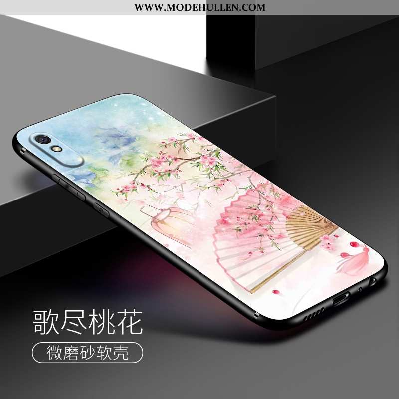 Hülle Xiaomi Redmi 9a Weiche Silikon Kunst Elegant Rosa Frisch Einfassung