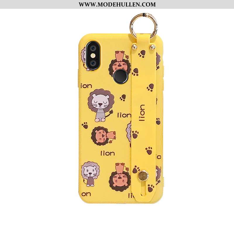 Hülle Xiaomi Redmi Note 5 Karikatur Nette Löwe Halterung Anti-sturz Silikon Handy Gelbe