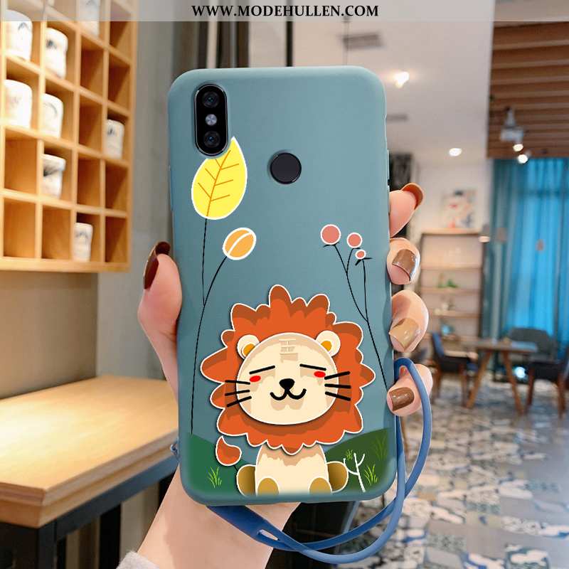 Hülle Xiaomi Redmi Note 5 Karikatur Weiche Anti-sturz Handy Liebhaber Rot Blau