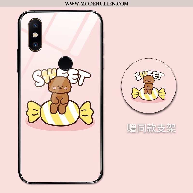 Hülle Xiaomi Redmi Note 5 Kreativ Karikatur Trend Glas Liebhaber Süßigkeiten Spiegel Rosa