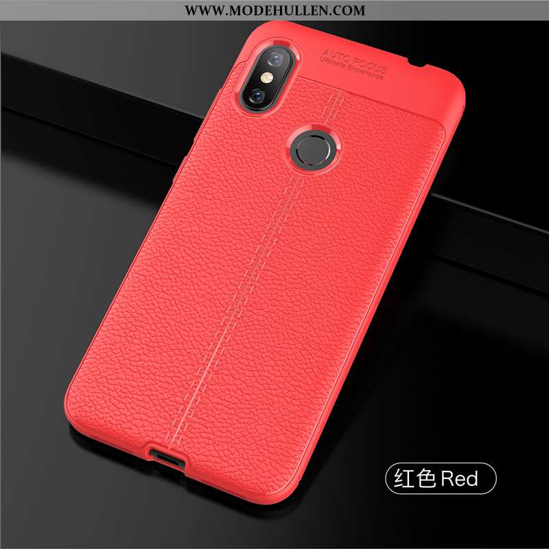Hülle Xiaomi Redmi Note 5 Leder Muster Anti-sturz Super Rot Persönlichkeit High-end Rote