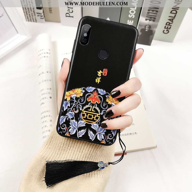 Hülle Xiaomi Redmi Note 5 Schutz Bedrucken Retro Totem Schwarz Rot