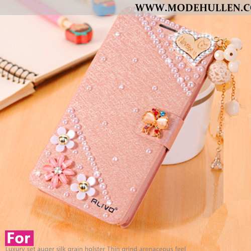 Hülle Xiaomi Redmi Note 5 Schutz Strass Clamshell Case Anti-sturz Lederhülle Rosa