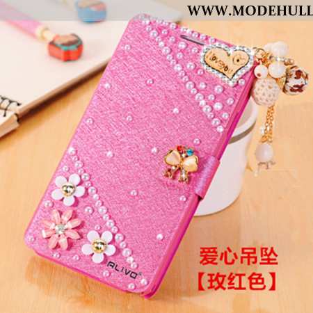 Hülle Xiaomi Redmi Note 5 Schutz Strass Clamshell Case Anti-sturz Lederhülle Rosa