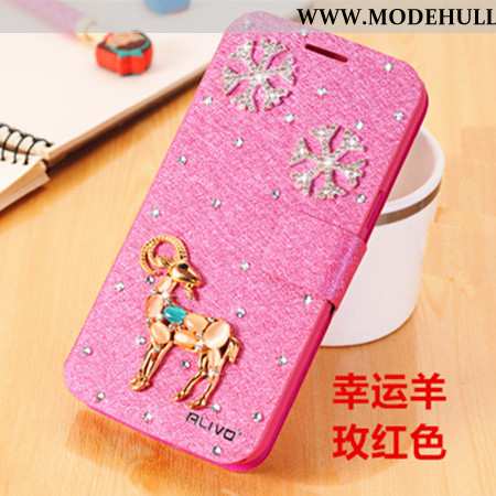 Hülle Xiaomi Redmi Note 5 Schutz Strass Clamshell Case Anti-sturz Lederhülle Rosa