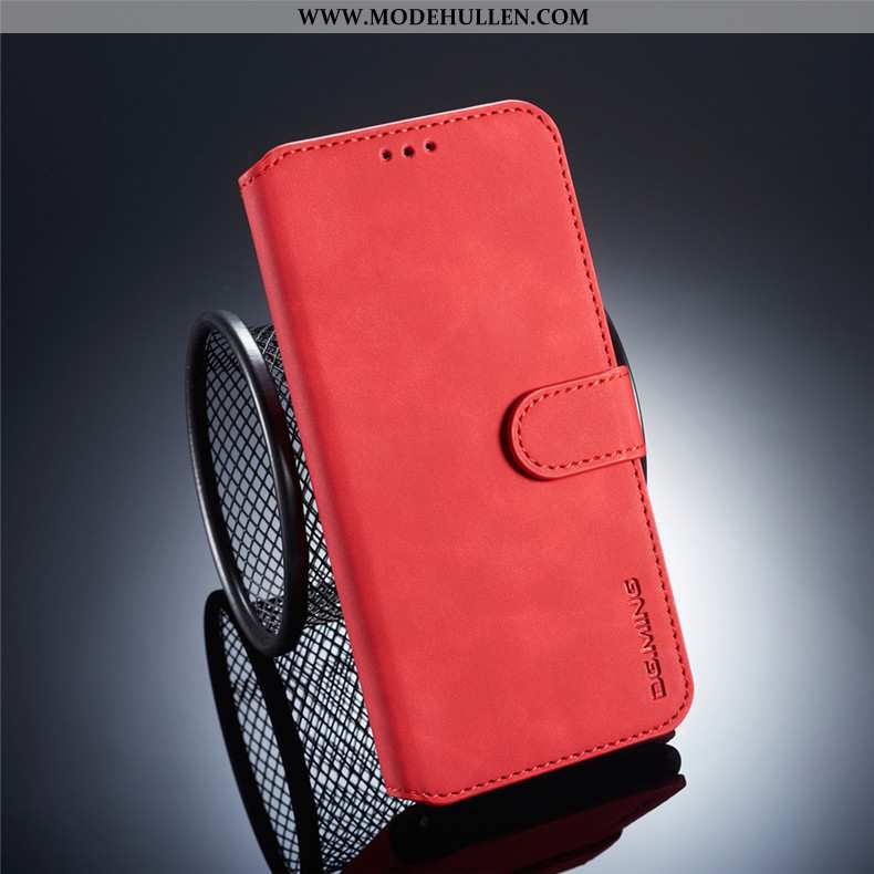 Hülle Xiaomi Redmi Note 6 Pro Lederhülle Case Business Rot Mini Handy Braun