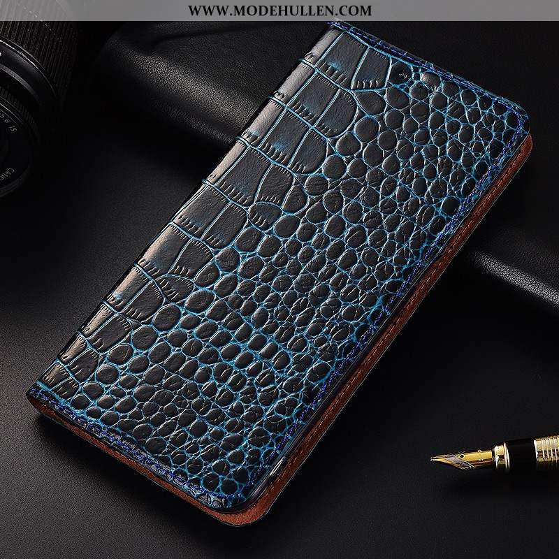 Hülle Xiaomi Redmi Note 6 Pro Lederhülle Echt Leder Case Clamshell Silikon Anti-sturz Rot Braun