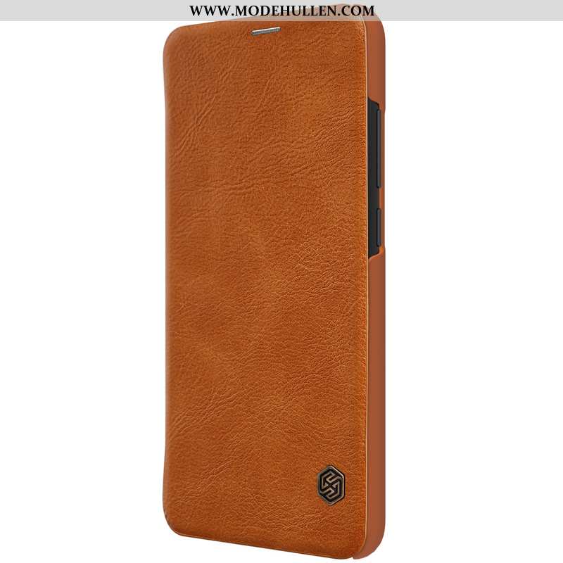 Hülle Xiaomi Redmi Note 6 Pro Schutz Lederhülle Gold Mini Handy Folio Rot Braun