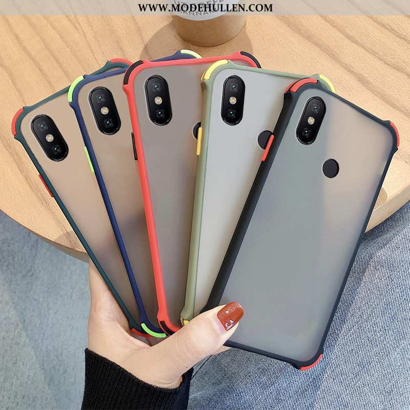 Hülle Xiaomi Redmi Note 6 Pro Schutz Nubuck Handy Mini Schwer Anti-sturz Einfassung Schwarz