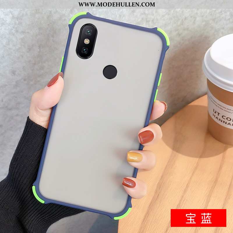 Hülle Xiaomi Redmi Note 6 Pro Schutz Nubuck Handy Mini Schwer Anti-sturz Einfassung Schwarz