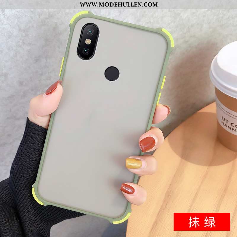 Hülle Xiaomi Redmi Note 6 Pro Schutz Nubuck Handy Mini Schwer Anti-sturz Einfassung Schwarz