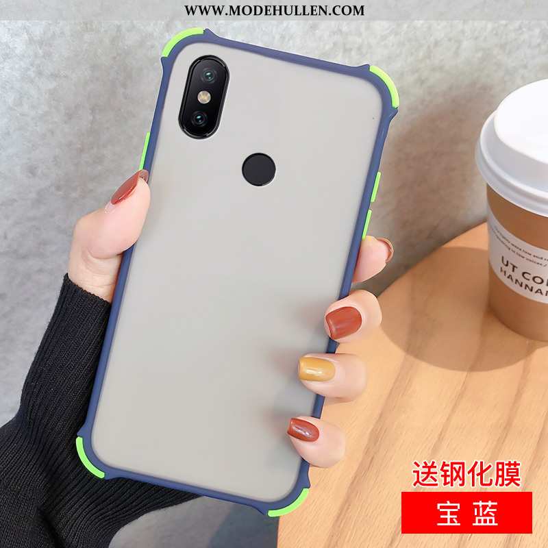 Hülle Xiaomi Redmi Note 6 Pro Schutz Nubuck Handy Mini Schwer Anti-sturz Einfassung Schwarz