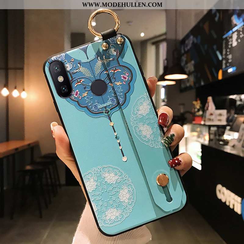 Hülle Xiaomi Redmi Note 6 Pro Schutz Silikon Mini Totem Rot Case Blau