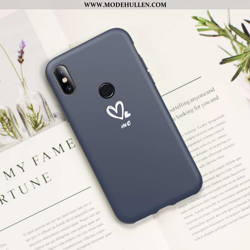 Hülle Xiaomi Redmi Note 6 Pro Silikon Schutz Rot Case Schwarz Einfach Handy