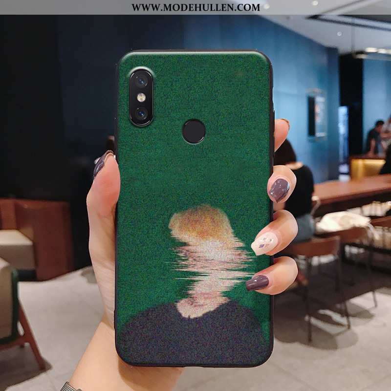 Hülle Xiaomi Redmi Note 6 Pro Weiche Silikon Anti-sturz Nubuck Handy Europa Retro Grün