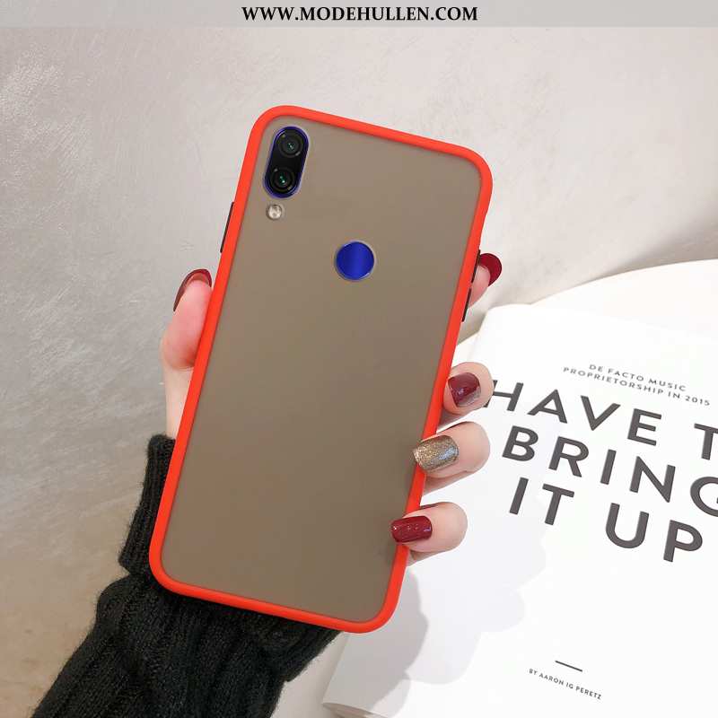 Hülle Xiaomi Redmi Note 7 Nubuck Weiche Rot Schutz Alles Inklusive Case Handy Rote