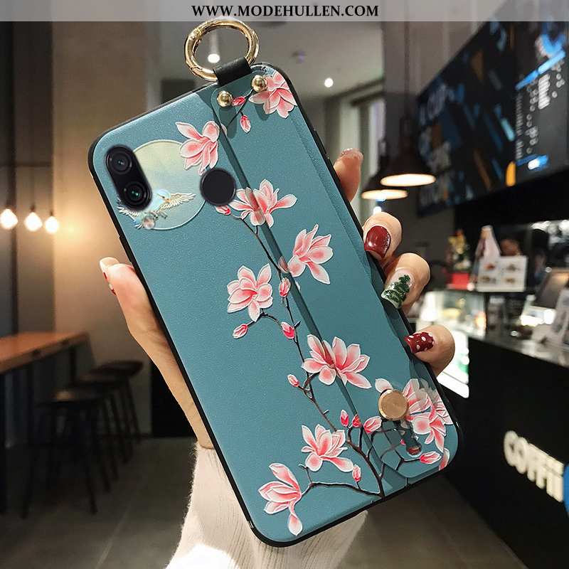 Hülle Xiaomi Redmi Note 7 Schutz Silikon Monat Mini Case Rot Handy Blau