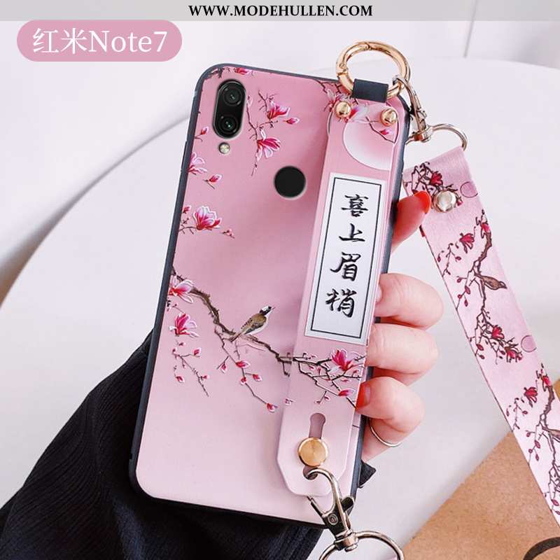 Hülle Xiaomi Redmi Note 7 Super Weiche Blau Handy Trend Case Chinesische Art