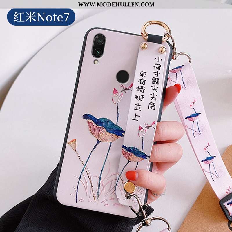 Hülle Xiaomi Redmi Note 7 Super Weiche Blau Handy Trend Case Chinesische Art