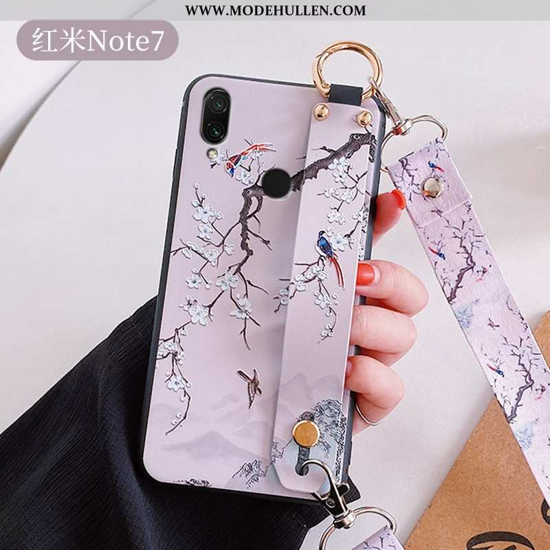 Hülle Xiaomi Redmi Note 7 Super Weiche Blau Handy Trend Case Chinesische Art