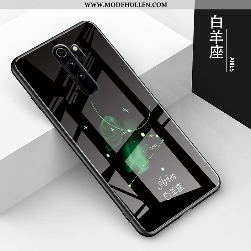 Hülle Xiaomi Redmi Note 8 Pro Glas Persönlichkeit Mini Handy Trend Einfassung Schwarz
