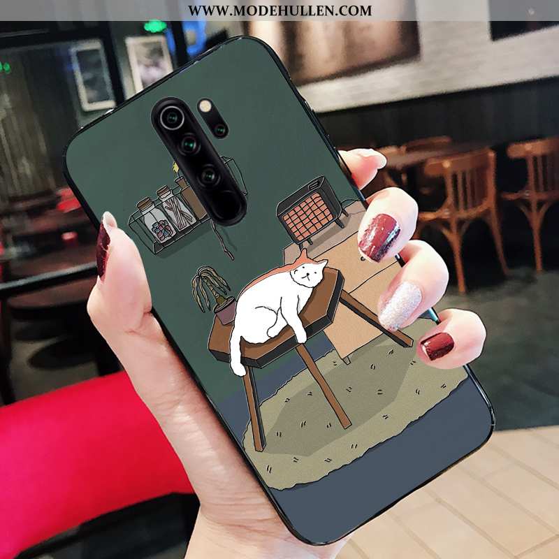 Hülle Xiaomi Redmi Note 8 Pro Karikatur Weiche Anti-sturz Case Schwarz Mini