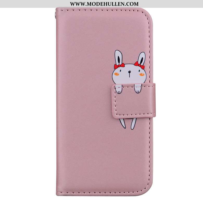 Hülle Xiaomi Redmi Note 8 Pro Lederhülle Karikatur Anti-sturz Rosa Clamshell Schutz