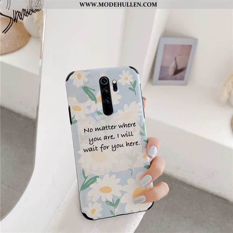 Hülle Xiaomi Redmi Note 8 Pro Prägung Karikatur Schutz Einfassung Case Handy Lila