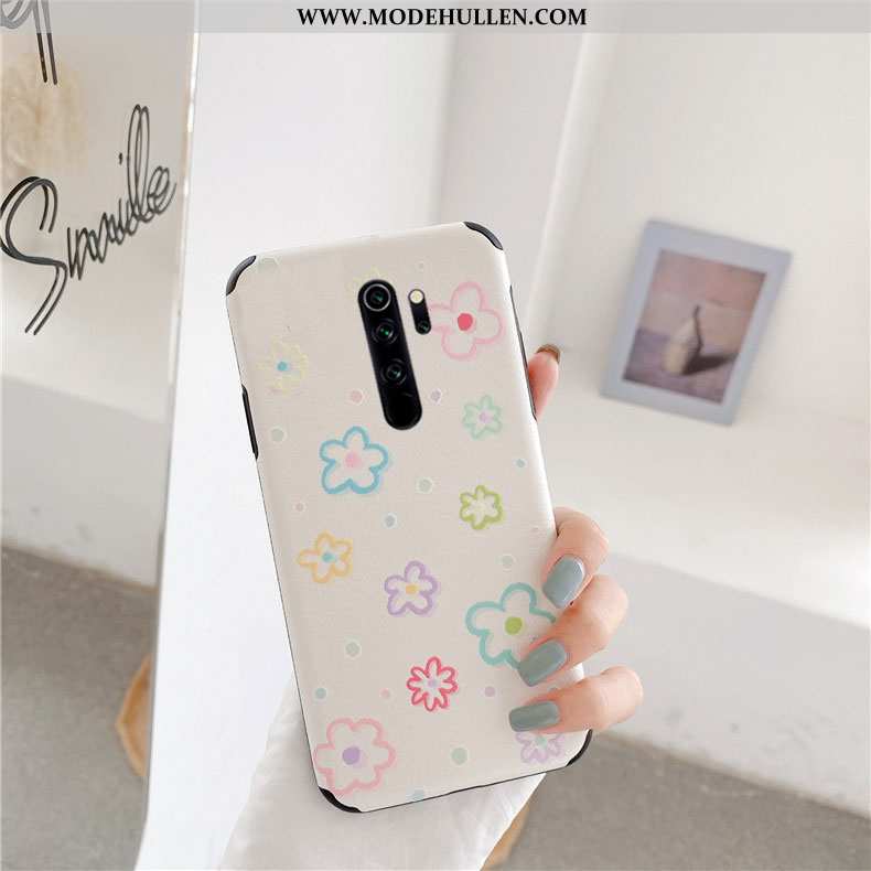 Hülle Xiaomi Redmi Note 8 Pro Prägung Karikatur Schutz Einfassung Case Handy Lila