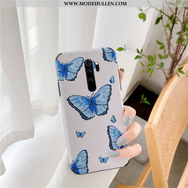 Hülle Xiaomi Redmi Note 8 Pro Prägung Karikatur Schutz Einfassung Case Handy Lila