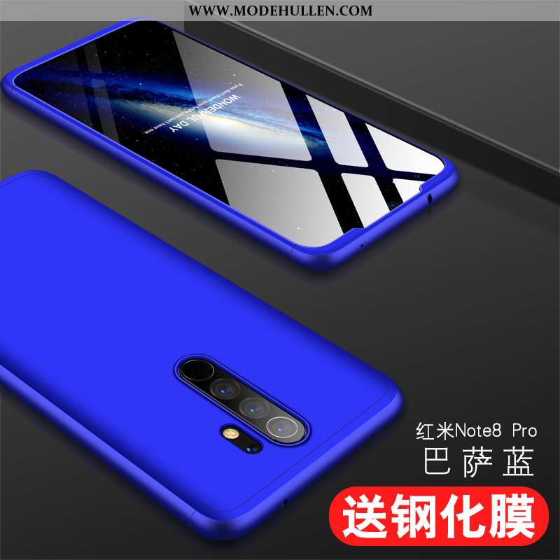 Hülle Xiaomi Redmi Note 8 Pro Schutz Alles Inklusive Halterung Case Blau Anti-sturz