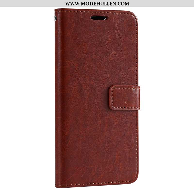 Hülle Xiaomi Redmi Note 8 Pro Schutz Braun Rot Folio Handy Case