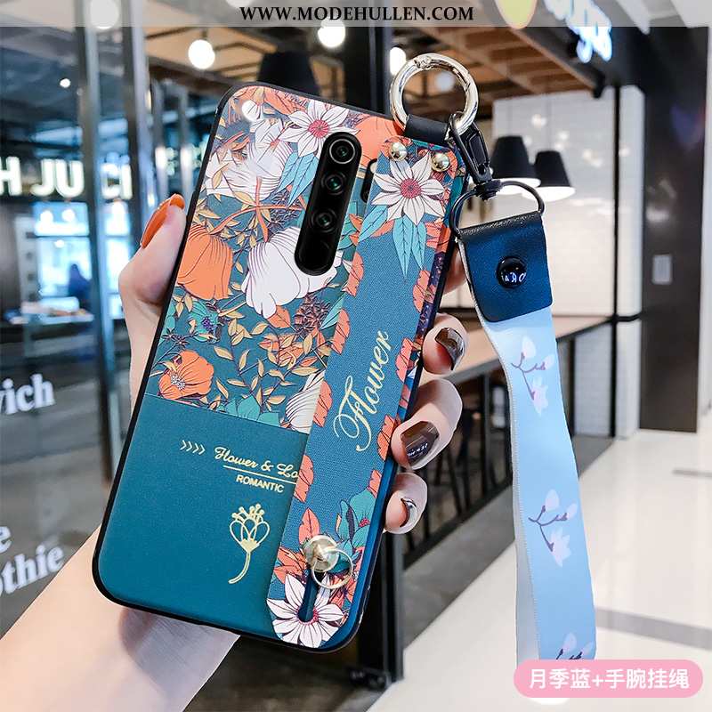 Hülle Xiaomi Redmi Note 8 Pro Schutz Hängende Verzierungen Silikon Rot Chinesische Art Weiche Rosa