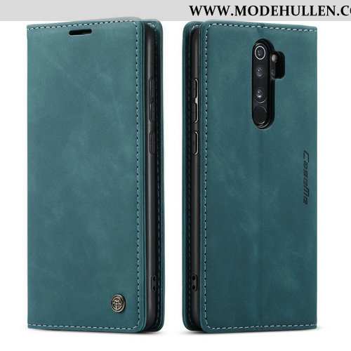 Hülle Xiaomi Redmi Note 8 Pro Schutz Lederhülle Case Mini Anti-sturz Handy Blau