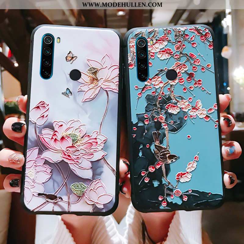 Hülle Xiaomi Redmi Note 8t Dünne Silikon Super Weiche Case Prägung Rosa