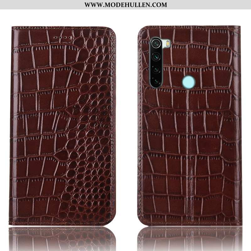 Hülle Xiaomi Redmi Note 8t Lederhülle Schutz Alles Inklusive Handy Anti-sturz Case Rot Rote