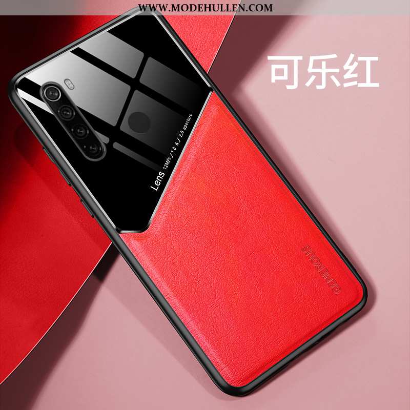 Hülle Xiaomi Redmi Note 8t Persönlichkeit Leder High-end Rot Business Muster Super Blau
