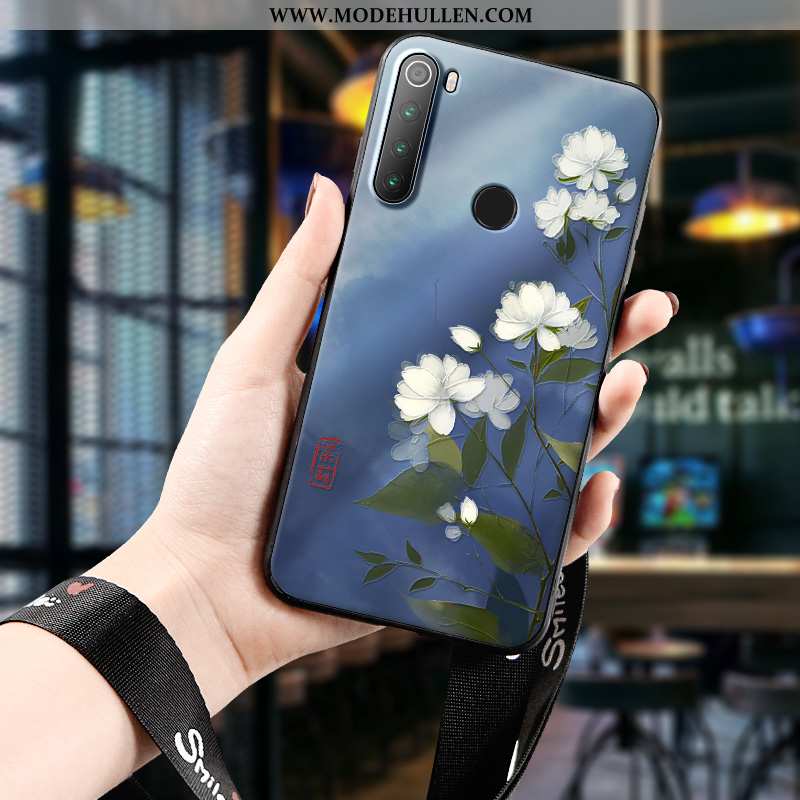 Hülle Xiaomi Redmi Note 8t Schutz Persönlichkeit Farbe Dunkelblau Kunst Prägung Alles Inklusive