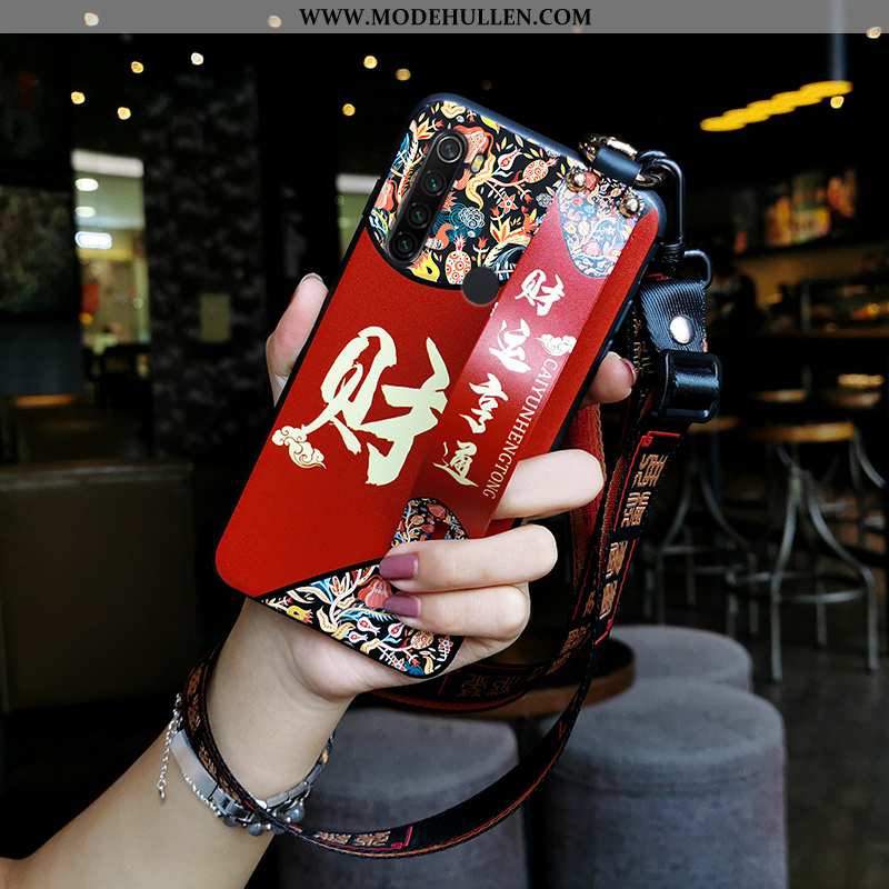 Hülle Xiaomi Redmi Note 8t Trend Weiche Chinesische Art Rot Hängende Verzierungen Silikon Rote