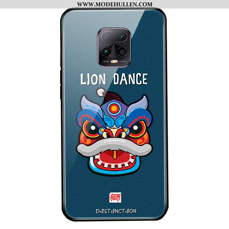 Hülle Xiaomi Redmi Note 9 Pro Karikatur Silikon Anti-sturz Angepasst Case Glas Chinesische Art Grün