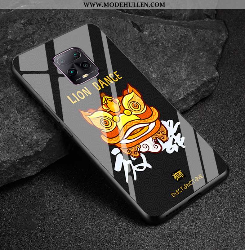 Hülle Xiaomi Redmi Note 9 Pro Karikatur Silikon Anti-sturz Angepasst Case Glas Chinesische Art Grün