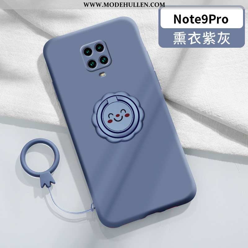 Hülle Xiaomi Redmi Note 9 Pro Kreativ Super Smiley Liebhaber Ring Halterung Grau