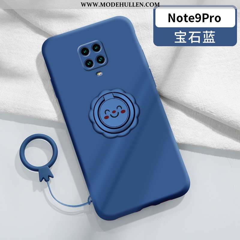 Hülle Xiaomi Redmi Note 9 Pro Kreativ Super Smiley Liebhaber Ring Halterung Grau